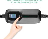 10/16A EV Charger Level 1+2, 20ft Charging Cable NEMA 6-20 Plug with LCD Display Portable EV Charging Station for Electric and Hybrid Vehicles
