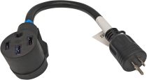 FC-EV10345 Male Older Dryer 3 Prong Plug to Female 4 Prong 14-50R Receptacle 3 Prong to 4 Prong EV Charge Adapter Cord NEMA 10-30P to 14-50R 30A to 50A Output 30Amp 250Volt (Only for EV use)