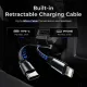 Rear Seat Phone Charger for Tesla Model Y Model3,Retractable Charger USB hub for Model Y/3 2024 2023 2022 2021,Outlet Expansion Dock with Charging Cables,for Tesla Interior Accessories