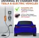Voltre M2 Level 1 & 2 EV Charger for Tesla & EVs | 25 Ft MAX Cable | 8-16/32A 110-240V Portable Electric Car Fast Charger |14-50, 5-20 Plug | Electric Vehicle Charger for J1772 Evs
