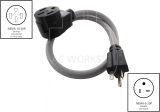 AC WORKS Electric Vehicle Charging Adapter for Tesla Use (6-20 20A 250V Window AC)