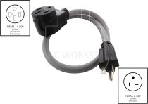 AC WORKS Electric Vehicle Charging Adapter for Tesla Use (6-20 20A 250V Window AC)