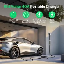 Level 2 EV Charger 40A 9.6KW Electric Vehicle Charger with 14-50 Plug, 25Ft Cable J1772 Connector, Schedule Charging Timer Adjustable Car Charger Station for All EVs