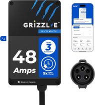 Grizzl-E 48A Ultimate Level 2 Fast Electric Vehicle (EV) Charger, UL Tested and Certified, Metal Case, Indoor/Outdoor Electric Car Fast Charging Station, Hardwired, Classic Black, J1772