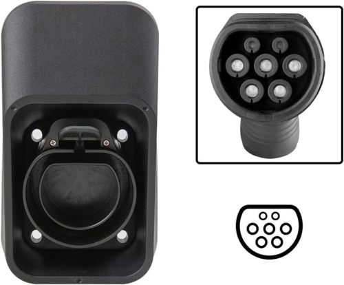 Electric Vehicle Charging Stations EV Charger Cable Holder for 62196-2 Connector Socket Plug Mount AC Dummy Station Level 2 Waterproof Electric Vehicle Charging Cable Compatible