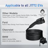 J1772 Extension Cable, 20ft 40A 110V-240V EV Charger Extension Cable Compatible with All J1772 EV Chargers for Level 1/2 Stations with Carrying Bag