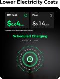 Level 2 EV Charger, 40A 240V Schedule Timer Portable EV Home Charging Station, 8A/16A/32A/40A Adjustable Current 20ft Cable, Compatible with All SAE J1772 EVs