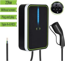 Electric Vehicle Charging Stations EV Charger Type 2 32A 22kw 3 Phase Wallbox Electric Car Charging Station with 5M Cable IEC 62196-2 (Color : with Screen, Size : Type2)
