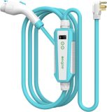 Level 2 EV Charger, 40A 240V Schedule Timer Portable EV Home Charging Station, 8A/16A/32A/40A Adjustable Current 20ft Cable, Compatible with All SAE J1772 EVs