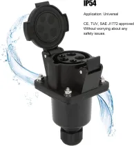 Type 1 EV Socket Energy Vehicles AC Socket Holder Level 2 Single Phase 240V 16A 32A Universal CE TUV SAE J1772 Approved