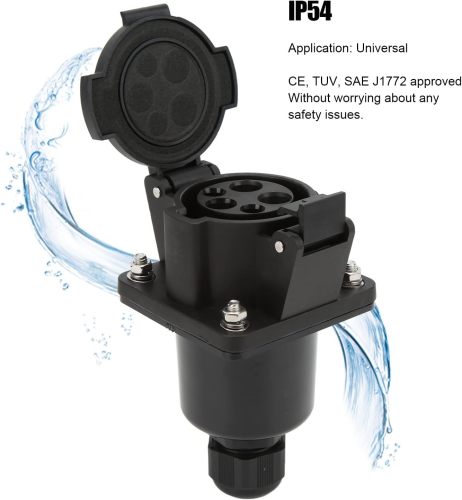 Type 1 EV Socket Energy Vehicles AC Socket Holder Level 2 Single Phase 240V 16A 32A Universal CE TUV SAE J1772 Approved