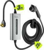 Level 2 EV Charger 40A J1772 Connector 9.6KW Electric Car Charger 240V with 14-50 Plug 25 FT Cable 15-40 Amps Adjustable Current Mobile Vehicle Charging Station for All EVs