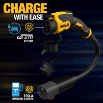 Tesla to SAE J1772 Charging Adapter, 40 Amp 240-Volt, Portable EV Charger for Tesla Charging Stations, Compatible w/All SAE J1772 Electric Vehicles, Easy to Connect, No Tools Required