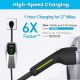 Portable Electric Vehicle Charger Level 2, 7.68KW Fast Charger with J1772 Connector and NEMA 14-50 Plug Scheduled Charging, Works with EV and Hybrid Vehicles, for Home and Outdoor