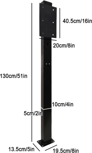 Electric Vehicle Charger Pedestal Stand, EV Charger Pedestal Outdoor, EV Charger Stand Holder, Electric Vehicle Charging Stations, for Tesla Charging Station New Energy Vehicle(130cm/51in)