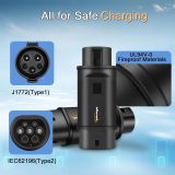 EV Charger Connector Type 1 to Type 2 Adapter 32A SAE j1772 to IEC62196 EV Charging Adapter