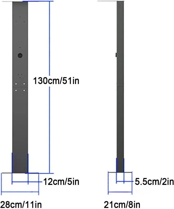Ev Wall Connector Pedestal, Outdoor EV Charging Stand, Sunshade and Rain Cover, Electric Vehicle Charging Station Floor Stand, Mounted EV Charging Station Pedestal