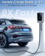 Level 2 EV Charger 48 Amp: 240V Electric Vehicle Charging Stations - 25ft Cable J1772 car Connector - Enabled Electric Car Charger Outdoor&Indoor - With Smart Display WiFi 5-15P to14-50R adapter cable