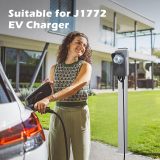 EV Charger Pedestal Tesla Charger Pedestal for EV Charger Tesla Pedestal for Wall Connector Tesla Charger Stand EV Pedestal for Tesla Gen 3, Tesla Mobile Connector, J1772 Charger, Silver White