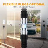 TRAVELMASTER Level 2 Portable EV Charger, 25ft Cable, Intelligent Plug Identification Auto-Adjusts Maximum Safe Current 15A/25A/32A Electric Vehicle Plug-in Charging Station (2-Gen)