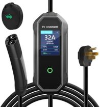 32Amp Level 2 Tesla Electric Vehicle Charger,110-250V Electric Car Charger, NACS EV Charger NEMA 14-50 Plug,18.5ft Extension Cord,EV Charger for Tesla Models 3/Y/S/