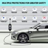 Level 2 EV Charger (50 Amp, 240V, NEMA 14-50P) with 25FT Cord, Adjustable Portable Electric Vehicle Charging Station for SAE J1772 Cars, Fast and Convenient for Indoor/Outdoor, UL Certified
