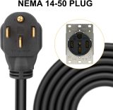 JX-E Level 2 EV Charger, Portable SAE J1772 Electric Vehicle Charger Plug-in Home Outdoor EV Charging Station with NEMA 14-50 Plug, Adjustable Current/Timing Delay, 32 Amp 240 Volt, 25FT