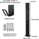 Outdoor EV Charging Stand, Pedestal Mounted EV Charging Station, Electric Vehicle Pile, Universal Wall Charger Holder, Floor Mounted, All Weather(Black)