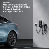 EV Charger 2 Level Electric Vehicle Charging Station,Works with J1772 EV and Hybrid Vehicles,4 Adjustable Current Levels,32Amp,240V,16.4ft Extension Cord