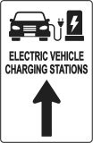 Electric Vehicle Charging Station Sign – Direction for EV Charging Station, Vivid Design Plus UV Protection to Last Longer, 3M Reflective(EGP) Rust-Free Aluminum at 18”x12” 0.063 