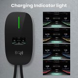Level 2 EV Charger Station with Smart Display 48 Amp 11.5KW 26ft EV Charging Cable Hardwired Smart Electric Vehicle Charging Station RFID Card 4G/WiFi/BT Connection EV & Plug-in Hybrid for SAE J1772