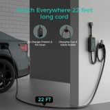Portable Level 2 EV Charger 40 Amp/240V/9.6kW Electric Vehicle Charging Station with NEMA 5-15 and NEMA 14-50 Outlet, Indoor/Outdoor (40A)