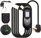 Level 2 EV Charger (50 Amp, 240V, NEMA 14-50P) with 25FT Cord, Adjustable Portable Electric Vehicle Charging Station for SAE J1772 Cars, Fast and Convenient for Indoor/Outdoor, UL Certified