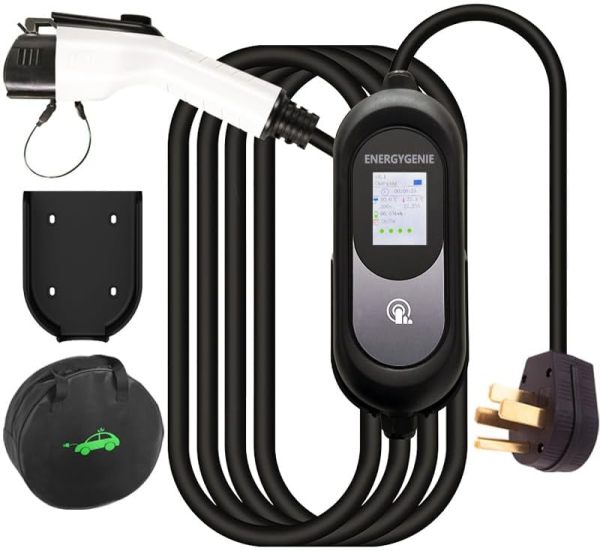 Level 2 EV Charger (50 Amp, 240V, NEMA 14-50P) with 25FT Cord, Adjustable Portable Electric Vehicle Charging Station for SAE J1772 Cars, Fast and Convenient for Indoor/Outdoor, UL Certified