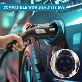 Level 2 Portable EV Charger, 32A Electric Vehicle Charging Station, Electric Car Charger with 21 ft Charging Cable NEMA 14-50P Plug, Home Electric Car Charger for SAE J1772, Adjustable Current