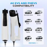 Portable EV Electric Vehicle Charger 16 Amp with 25 ft. Charging Cable NEMA 5-15 Plug Plug-in Home Electric Vehicle Charging Station for SAE J1772 Electric Vehicles
