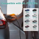 Level 2 EV Mobile Charger, 32Amp 240V Portable J1772 Electric Vehicle Charger, 16ft Extension Cord with NEMA 14-50 Plug, Home/Outdoor EV Charging Station for All J1772 Electric Cars