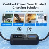 TOPDON Level 2 EV Charger, 32Amp 240V Portable Electric Vehicle Charger with 25 ft Charging Cable NEMA 14-50 Plug/NEMA 5-15 Adapter for SAE J1772 EVs, PHEVs