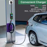 EV Charger Level 1+2, Mobile SAE J1772 Electric Vehicle Charging Station with NEMA 6-20 Plug and 5-15 Adapter 25 FT Cable, Portable 110V/240V 16A Adjustable Car Charger Equipment for All EVs