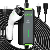 QPQ Level 1-2 EV Charger 16 Amp EV Charger with 21 FT Cable Portable Electric Car Charger, Electric Vehicle Charging Stations with Adapter for J1772 NEMA 6-20 Plug & NEMA 5-15 Level 2 Charger