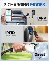 Level 2 EV Charger 48Amp 240V NEMA 14-50 Plug: Electric Vehicle Charging Station with APP Control, WiFi Enabled EVSE, RFID Card - Compatible with Tesla and All EV Brands