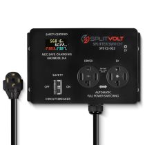 NEMA 14-30, 240V, 24 Amp Splitter Switch - Save Thousands on Home Electric Vehicle Charging (EV) Install, cETLus Certified, Charge Two EVs, Plug and Play