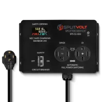 NEMA 14-30, 240V, 24 Amp Splitter Switch - Save Thousands on Home Electric Vehicle Charging (EV) Install, cETLus Certified, Charge Two EVs, Plug and Play