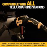 Tesla to SAE J1772 Charging Adapter, 40 Amp 240-Volt, Portable EV Charger for Tesla Charging Stations, Compatible w/All SAE J1772 Electric Vehicles, Easy to Connect, No Tools Required