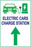Electric Vehicle Charging Station Sign – Direction for EV Charging Station, Vivid Design Plus UV Protection to Last Longer, 3M Reflective(EGP) Rust-Free Aluminum at 18”x12” 0.063 