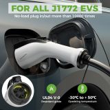 Level 2 EV Charger, 100-270V 32A Portable Electric Car Charger with 16ft Charging Cable, NEMA 14-50plug Electric Vehicle Charging Stations Works with J1772 EVs and PHEVs for Home and Outdoor