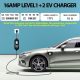 EV Charger Level 1+2, 16Amp 110V/240V Portable Level 1 Level 2 Electric Vehicle Charging Station with NEMA 6-20 Plug & NEMA 5-15 Adapter for J1772 Electric Cars