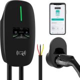 Level 2 EV Charger Station with Smart Display 48 Amp 11.5KW 26ft EV Charging Cable Hardwired Smart Electric Vehicle Charging Station RFID Card 4G/WiFi/BT Connection EV & Plug-in Hybrid for SAE J1772