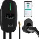 Level 2 EV Charger Station with Smart Display 48 Amp 11.5KW 26ft EV Charging Cable Hardwired Smart Electric Vehicle Charging Station RFID Card 4G/WiFi/BT Connection EV & Plug-in Hybrid for SAE J1772
