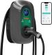 Level 2 EV Charger 48 Amp, Hardwired EV Charger Level 2, APP Control, Adjustable Current, Delay Timer, 25ft Cable, 240V J1772 Charger, EV Chargers for Home Level 2, FCC & ETL Certified, LCD Display
